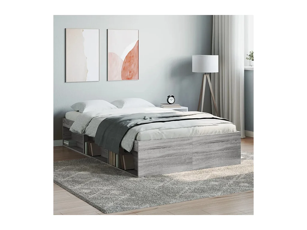 Lit-120x190 cm sonoma gris petit double EGGB39599