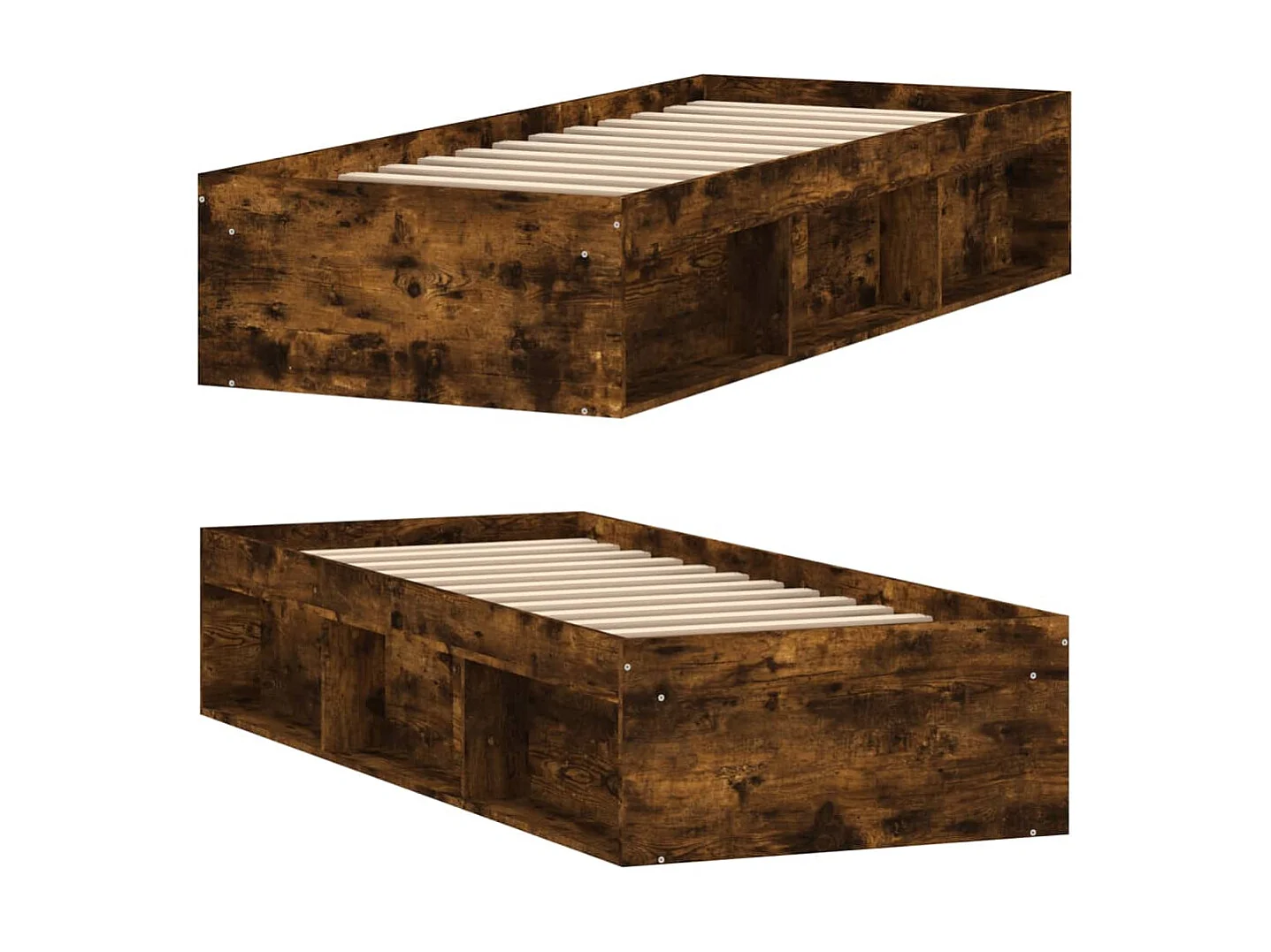 Lit-75x190 cm chêne fumé petit simple EGGB71342