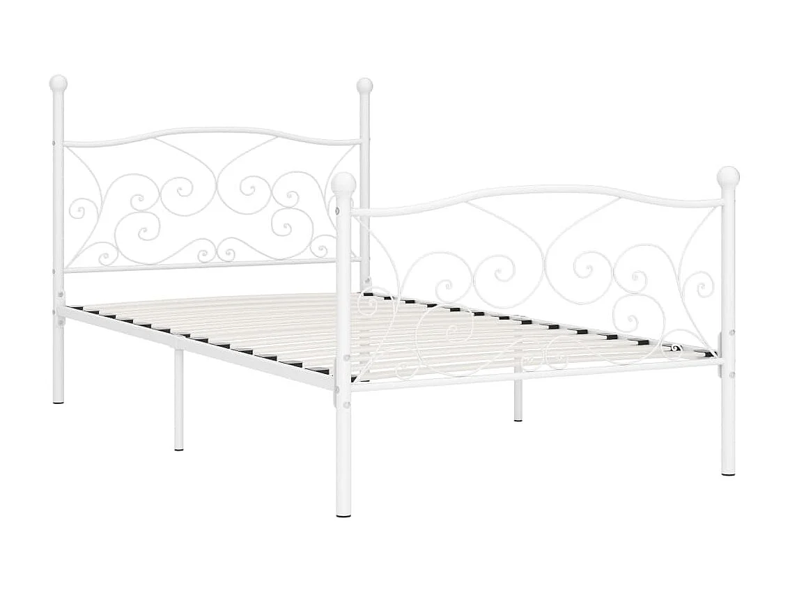Bedframe met lattenbodem metaal wit 90x200 cm NL13642