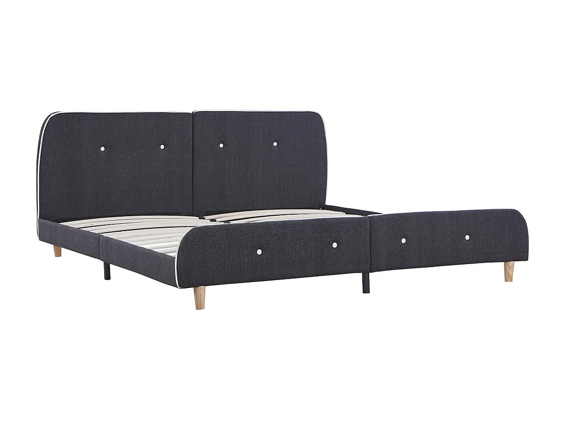 Bedframe stof donkergrijs 160x200 cm NL75649