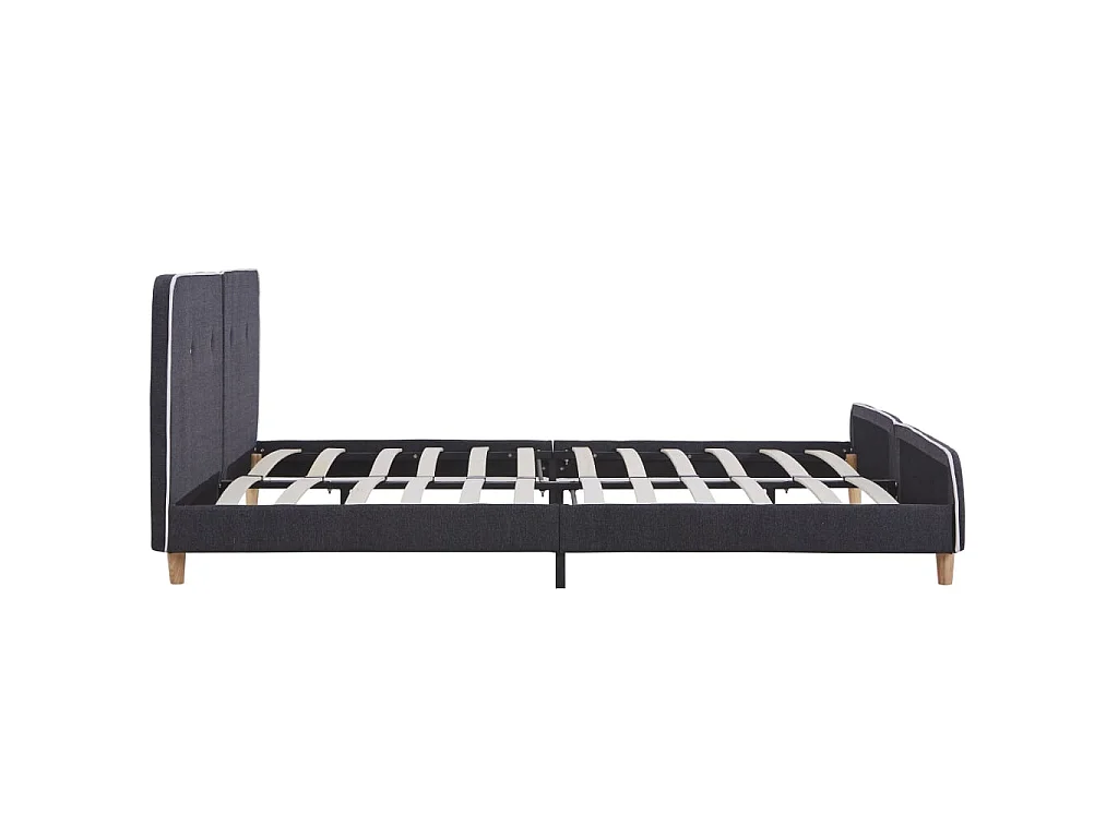 Bedframe stof donkergrijs 160x200 cm NL75649