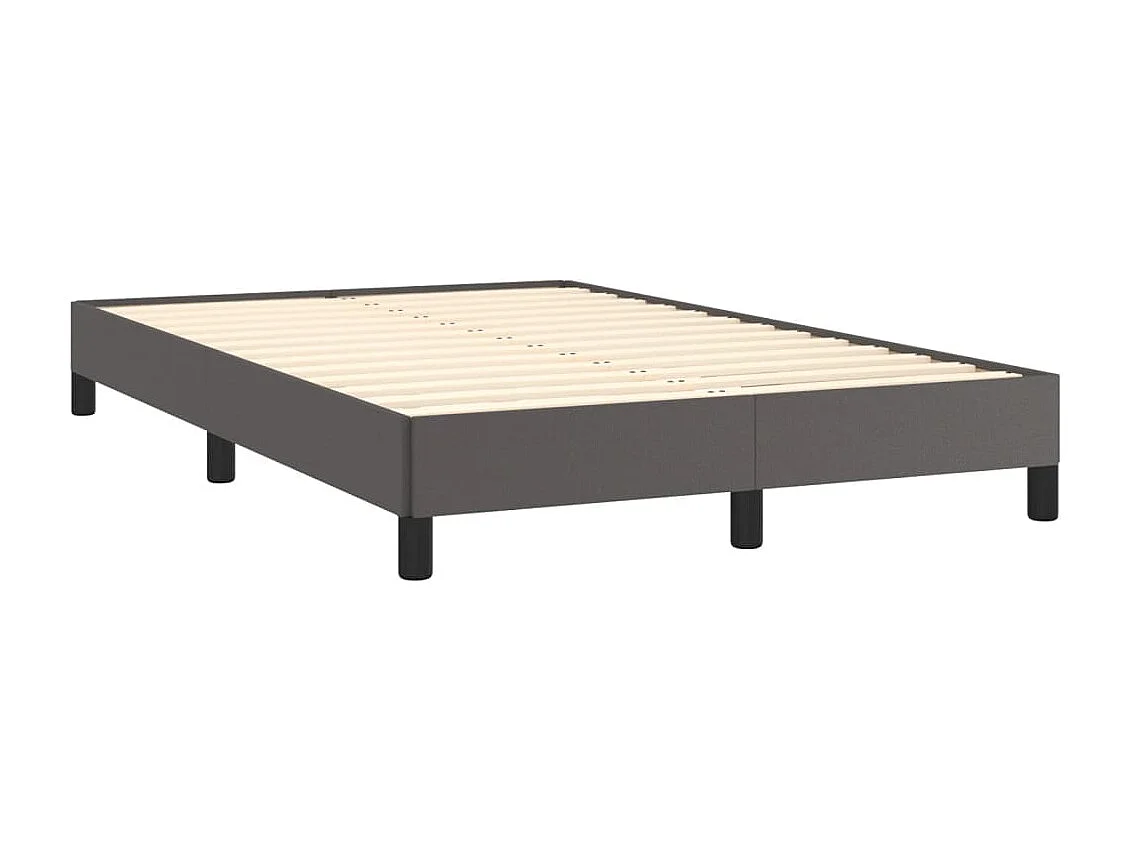 Lit-120x200 cm Gris Similicuir EGGB45315