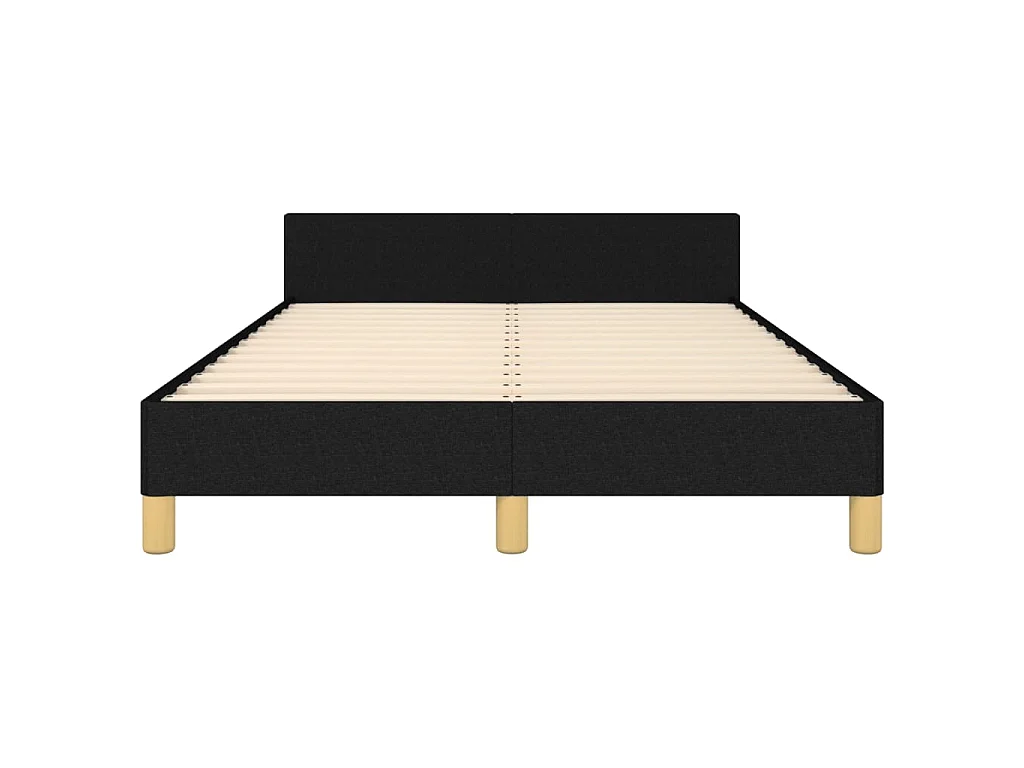 Lit-120x200 cm avec tête de lit Noir Tissu EGGB16961