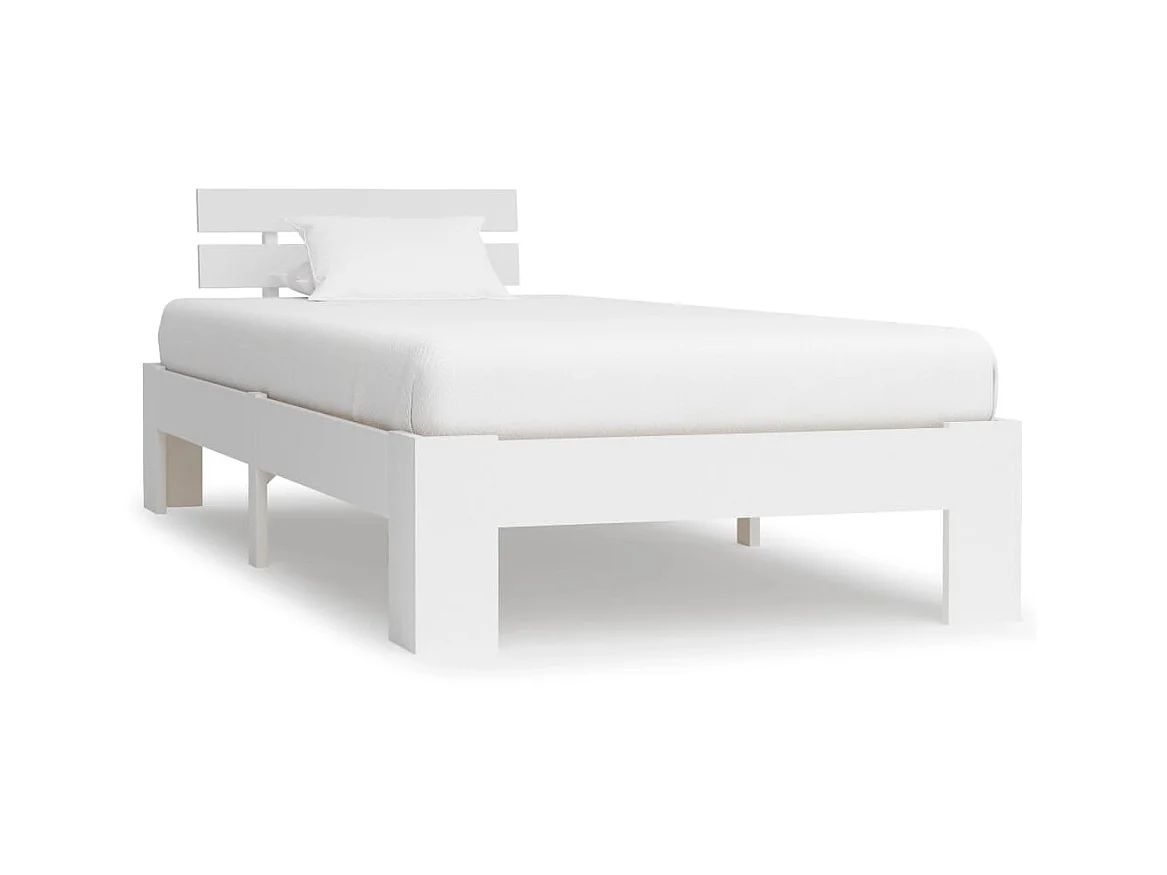 Lit-90x200 cm Blanc Bois de pin massif EGGB74518