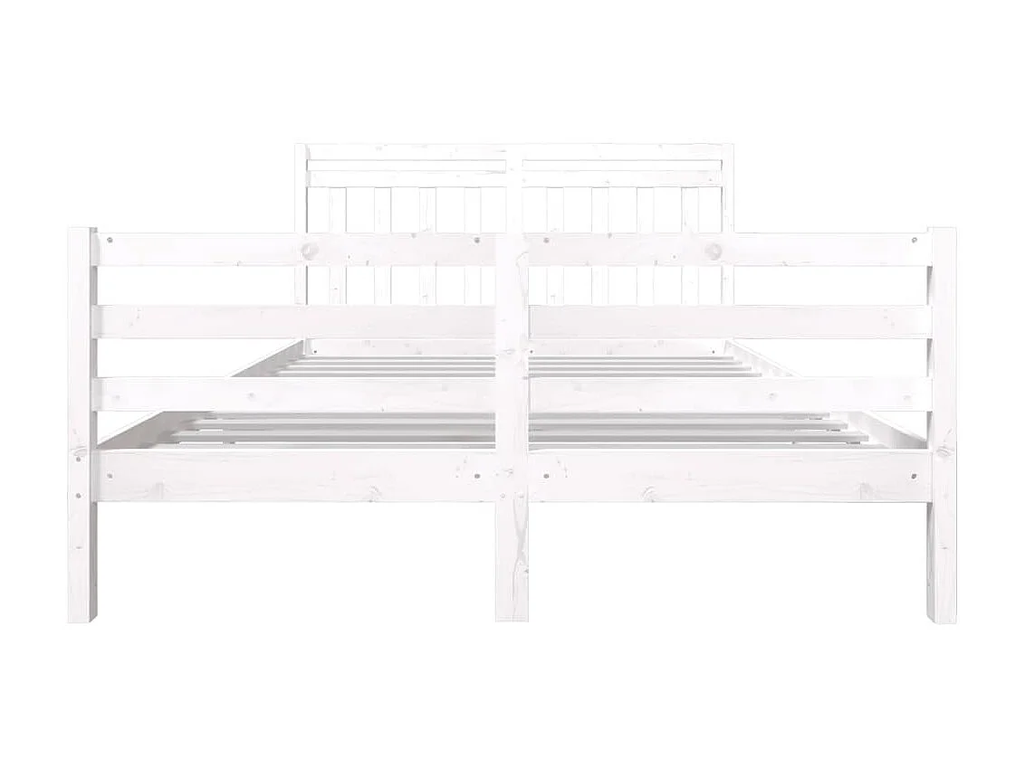 Bedframe massief grenenhout wit 160x200 cm NL44694
