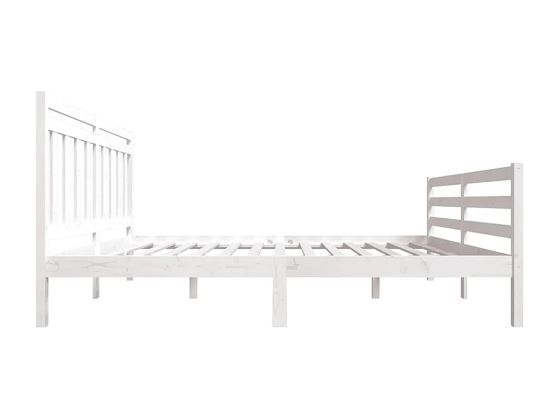 Bedframe massief grenenhout wit 160x200 cm NL44694