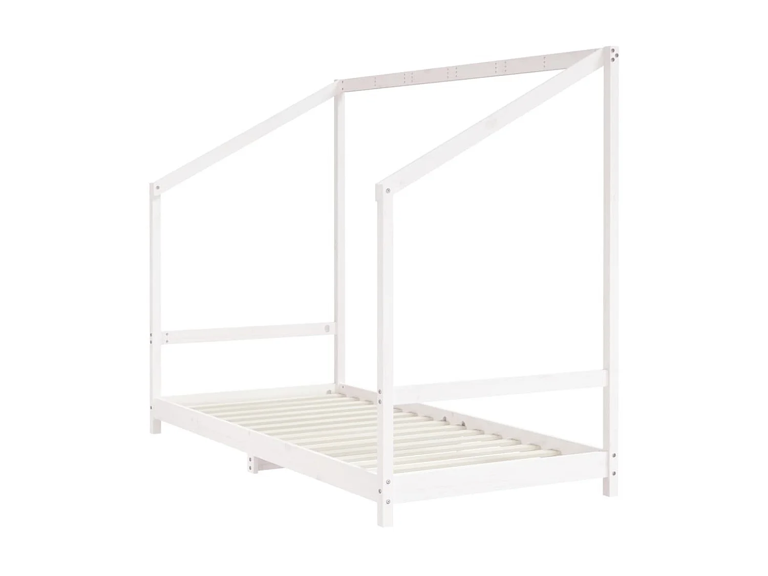 Kinderbedframe 90x190 cm massief grenenhout wit NL93488