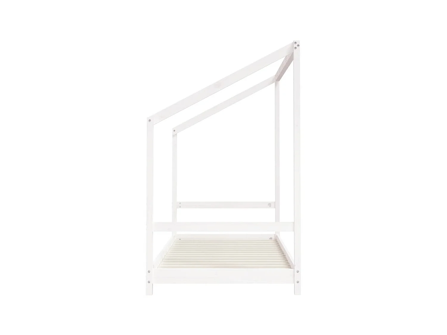 Lit-90x190 cm pour enfants blanc bois de pin massif EGGB61609