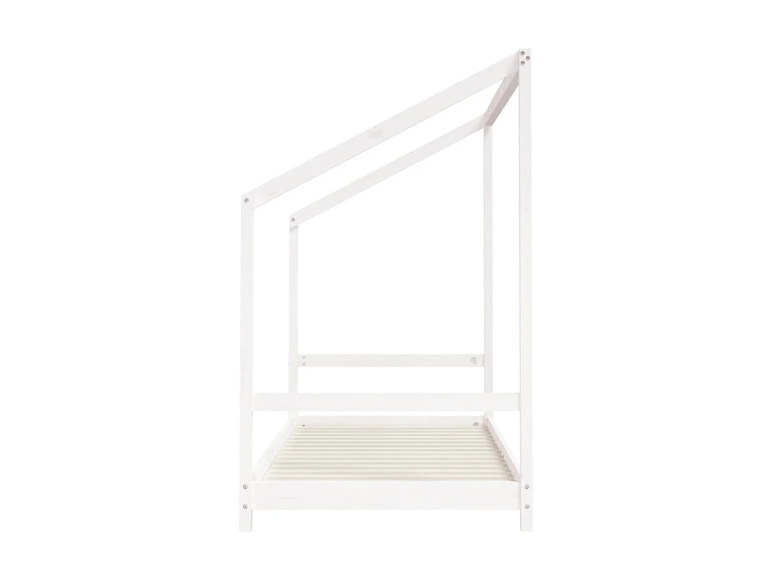 Cama infantil 90x190 cm pinho maciço branco PT204713