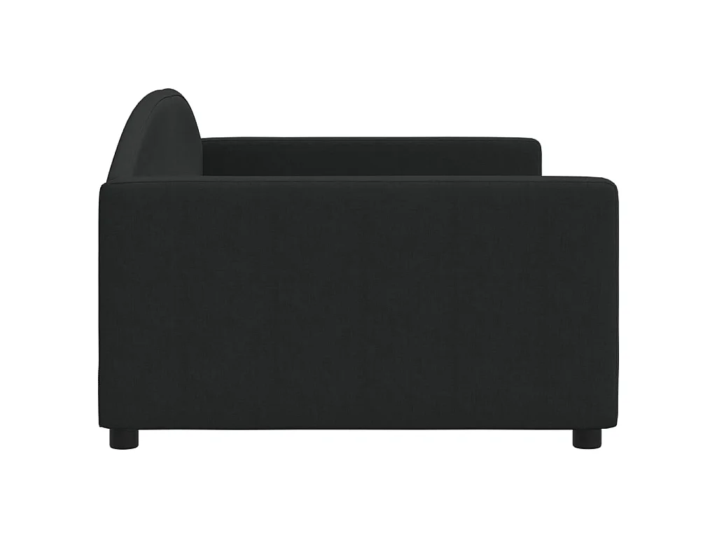 Lit-100x200 cm de repos noir tissu EGGB28529