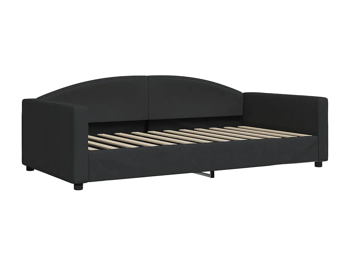 Sofá-cama 100x200 cm tecido preto PT980922