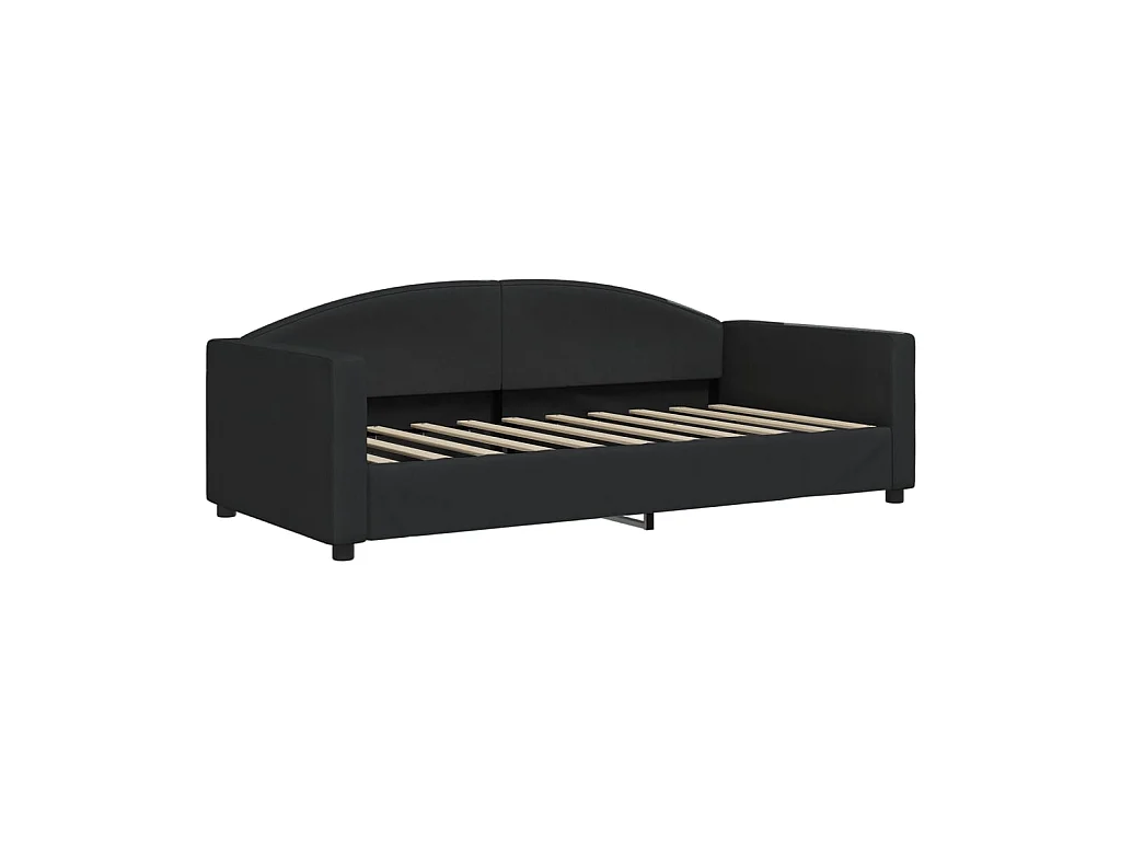 Sofá-cama 90x190 cm tecido preto PT563174