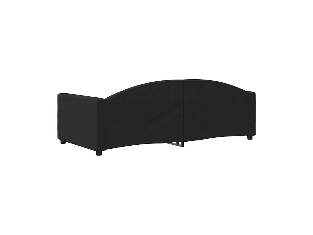 Sofá-cama 90x190 cm tecido preto PT563174