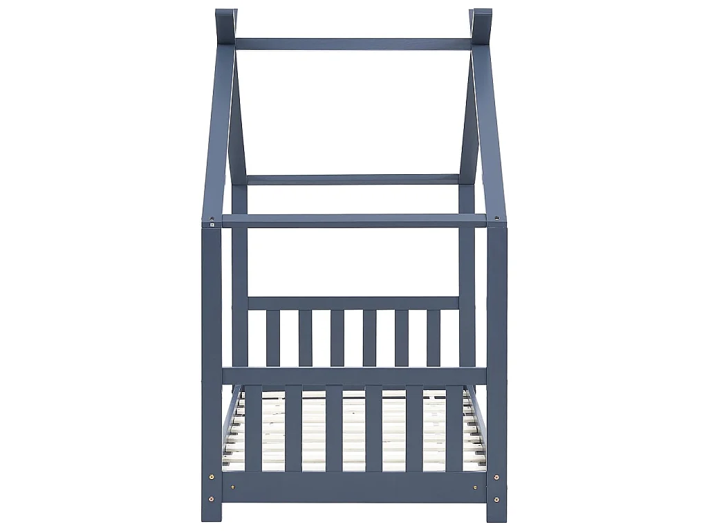 Cama 70x140 cm infantil madera maciza pino gris ES85613