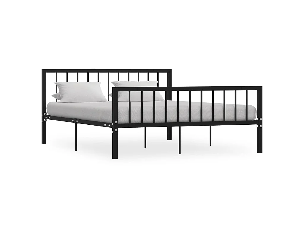 Cama metal 160x200 cm preto PT599286