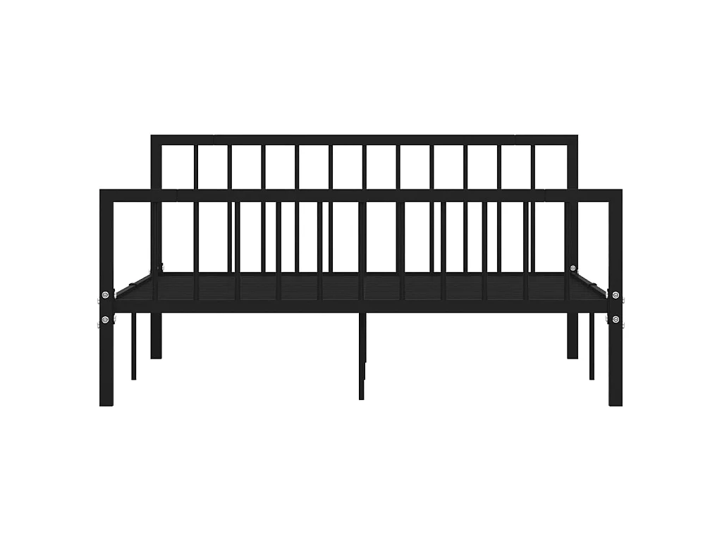 Cama metal 160x200 cm preto PT599286