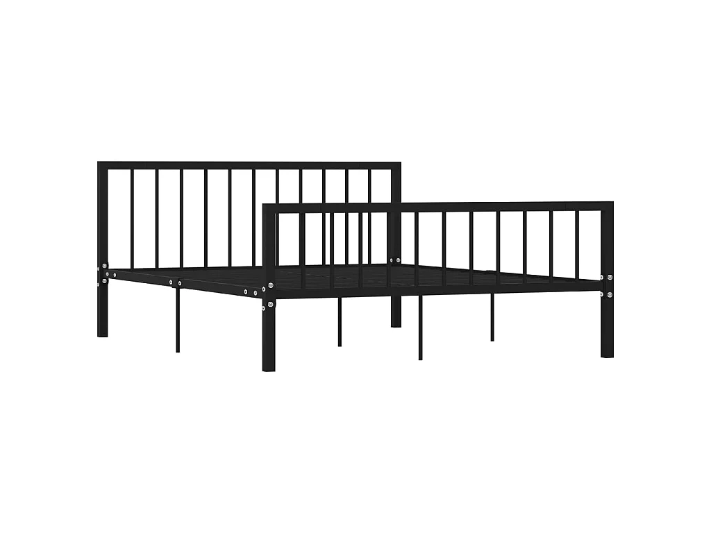 Lit-160x200 cm Noir Métal EGGB42684