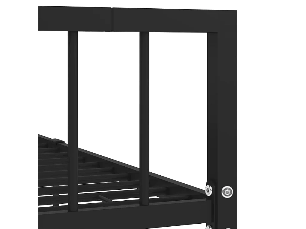 Lit-160x200 cm Noir Métal EGGB42684