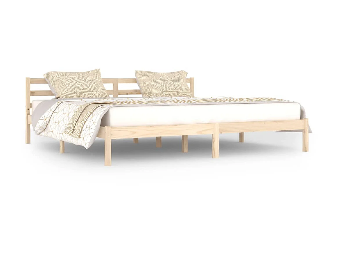 Lit-200x200 cm Bois de pin massif EGGB99849