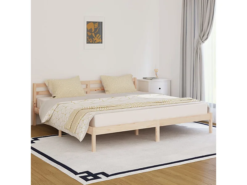 Cama 200x200 cm madera maciza de pino ES30684