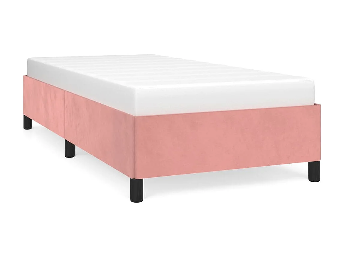 Cama 90x200 cm veludo rosa PT883811