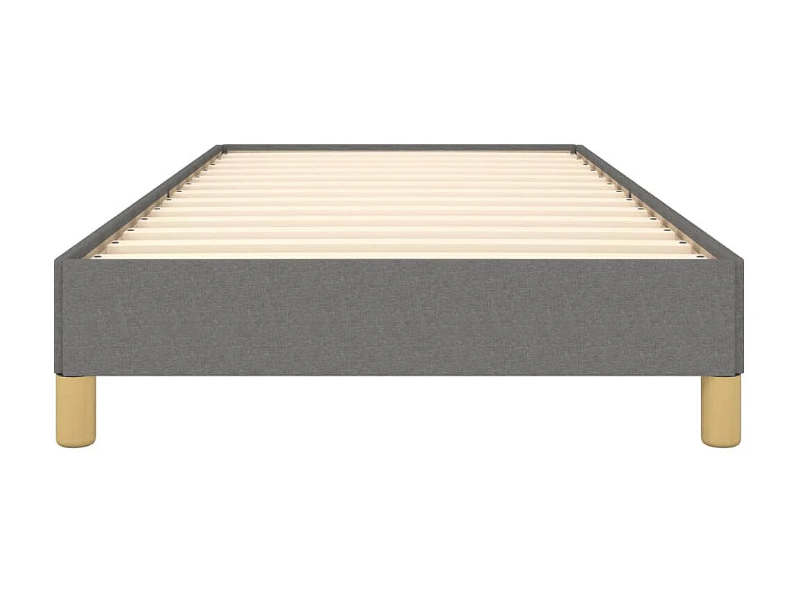 Cama 80x200 cm de tela gris oscuro ES19286