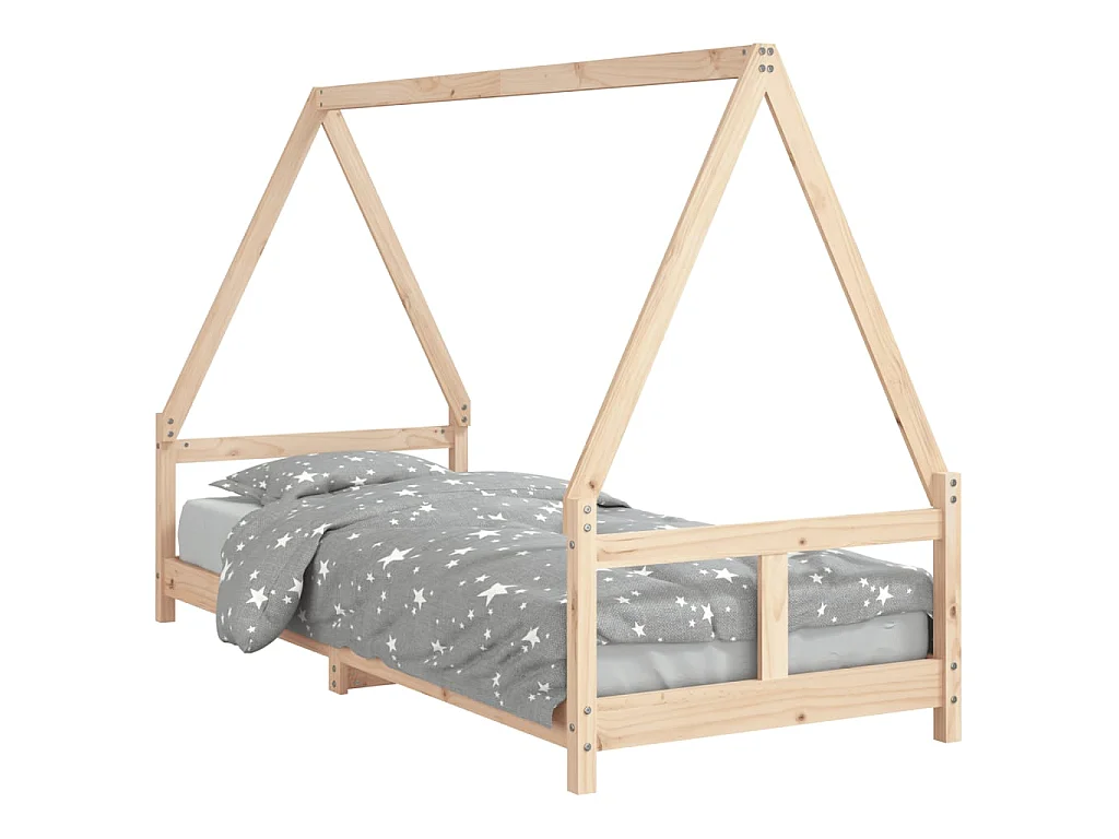 Lit-80x200 cm pour enfants bois de pin massif EGGB74258