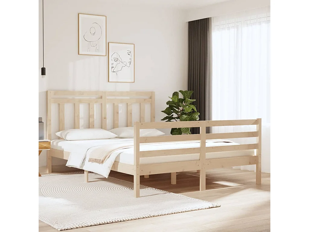 Cama 120x190 cm madera maciza ES53042