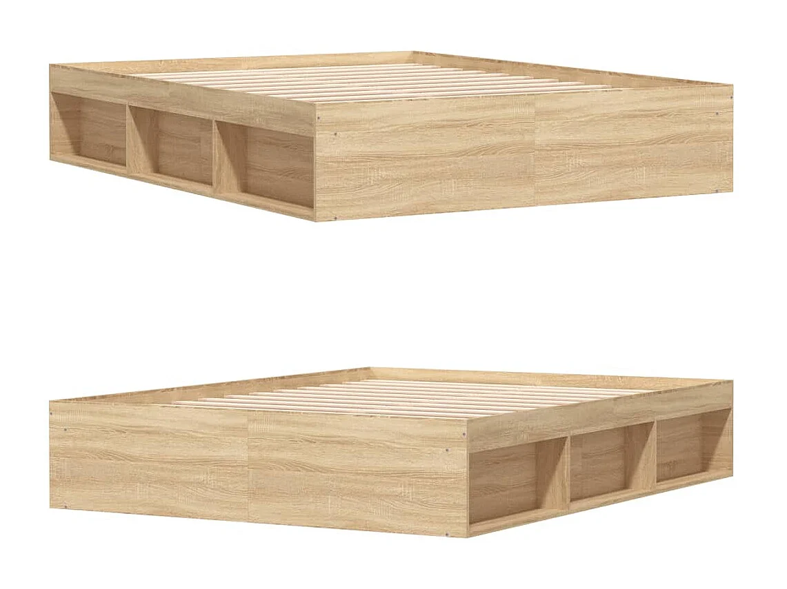 Lit-150x200 cm chêne sonoma très grand EGGB42542