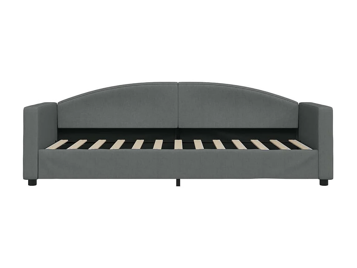 Lit-80x200 cm de repos gris foncé tissu EGGB51279