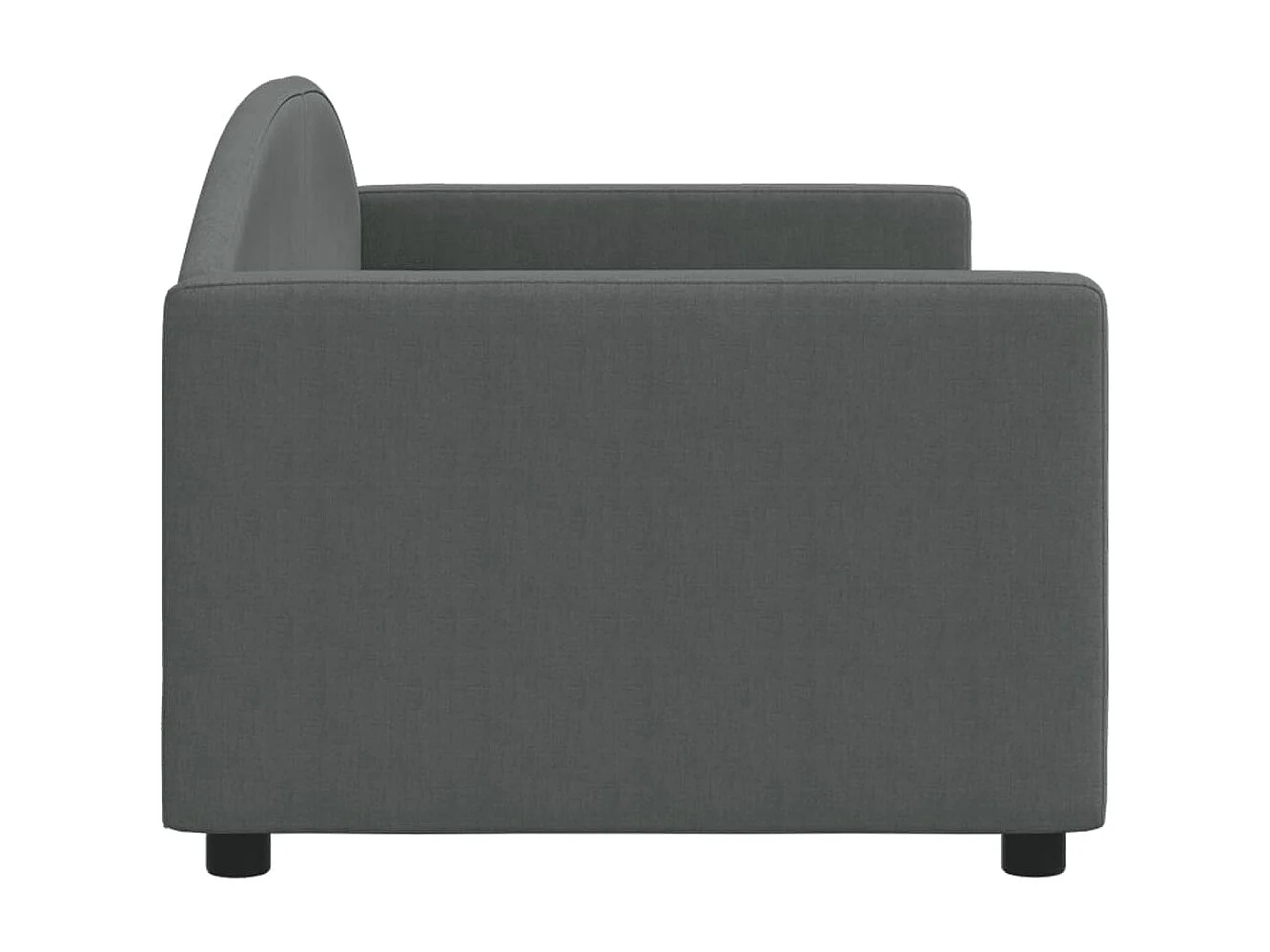 Lit-80x200 cm de repos gris foncé tissu EGGB51279