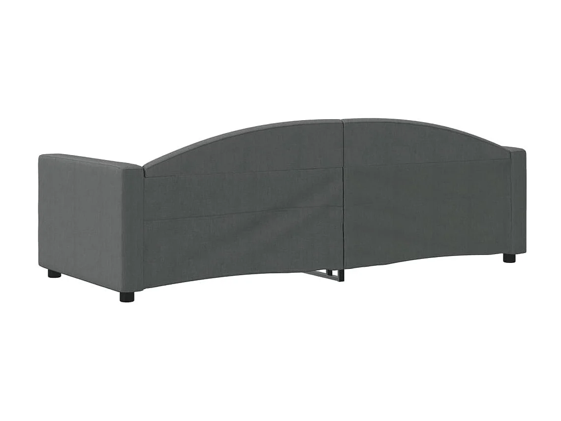 Lit-80x200 cm de repos gris foncé tissu EGGB51279