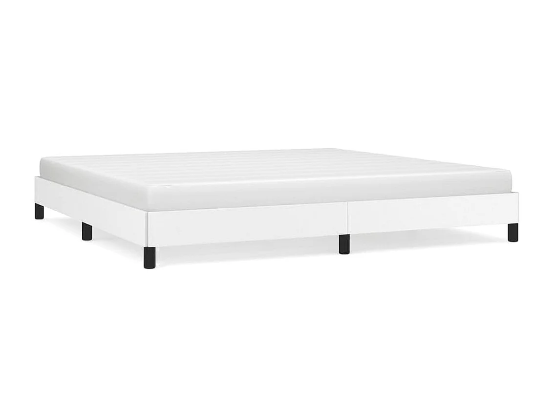 Lit-200x200 cm Blanc Similicuir EGGB39711