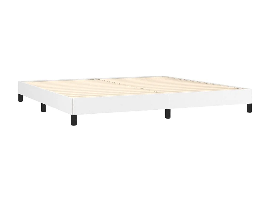 Lit-200x200 cm Blanc Similicuir EGGB39711