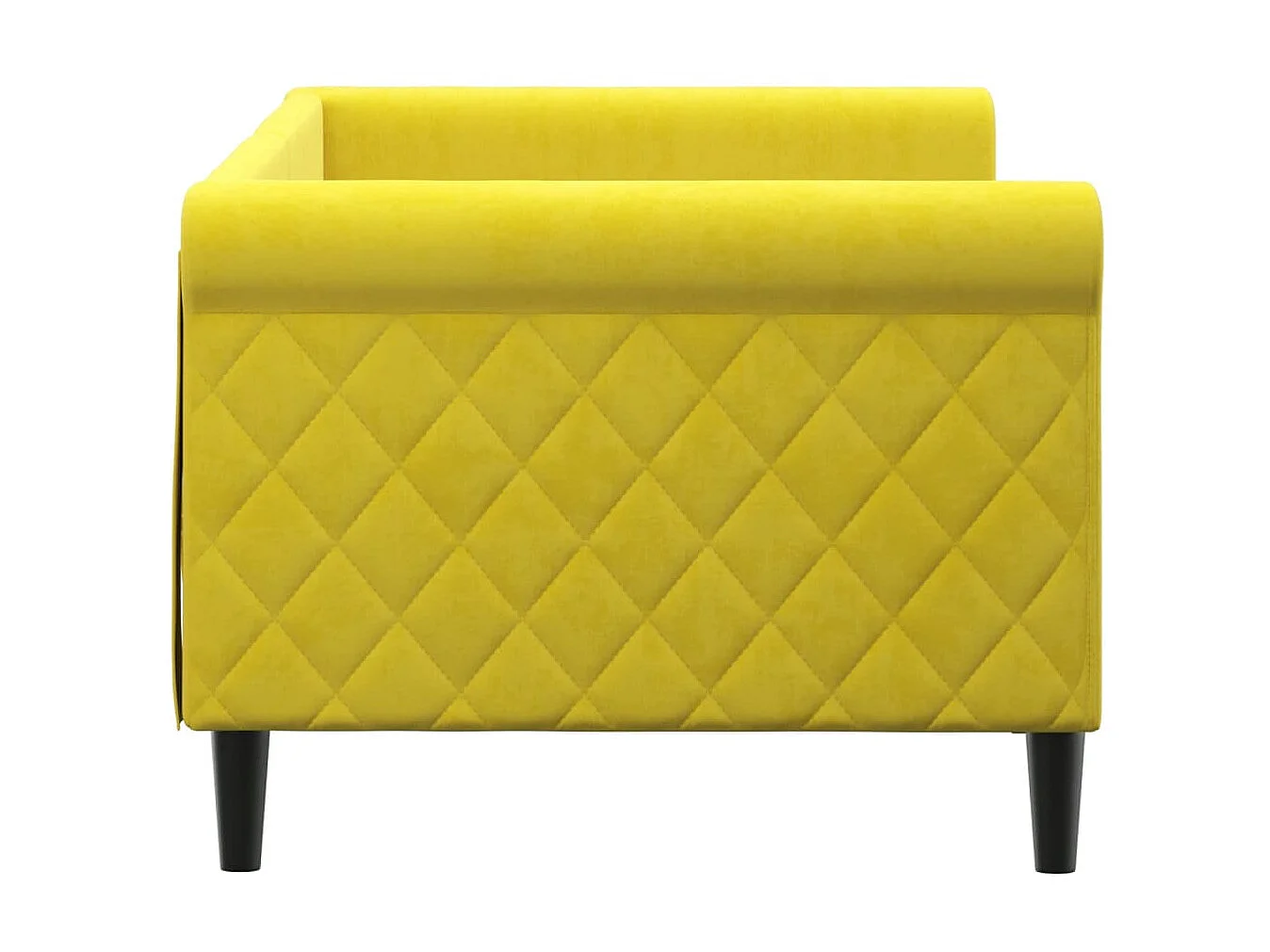 Lit-80x200 cm de repos jaune velours EGGB62244