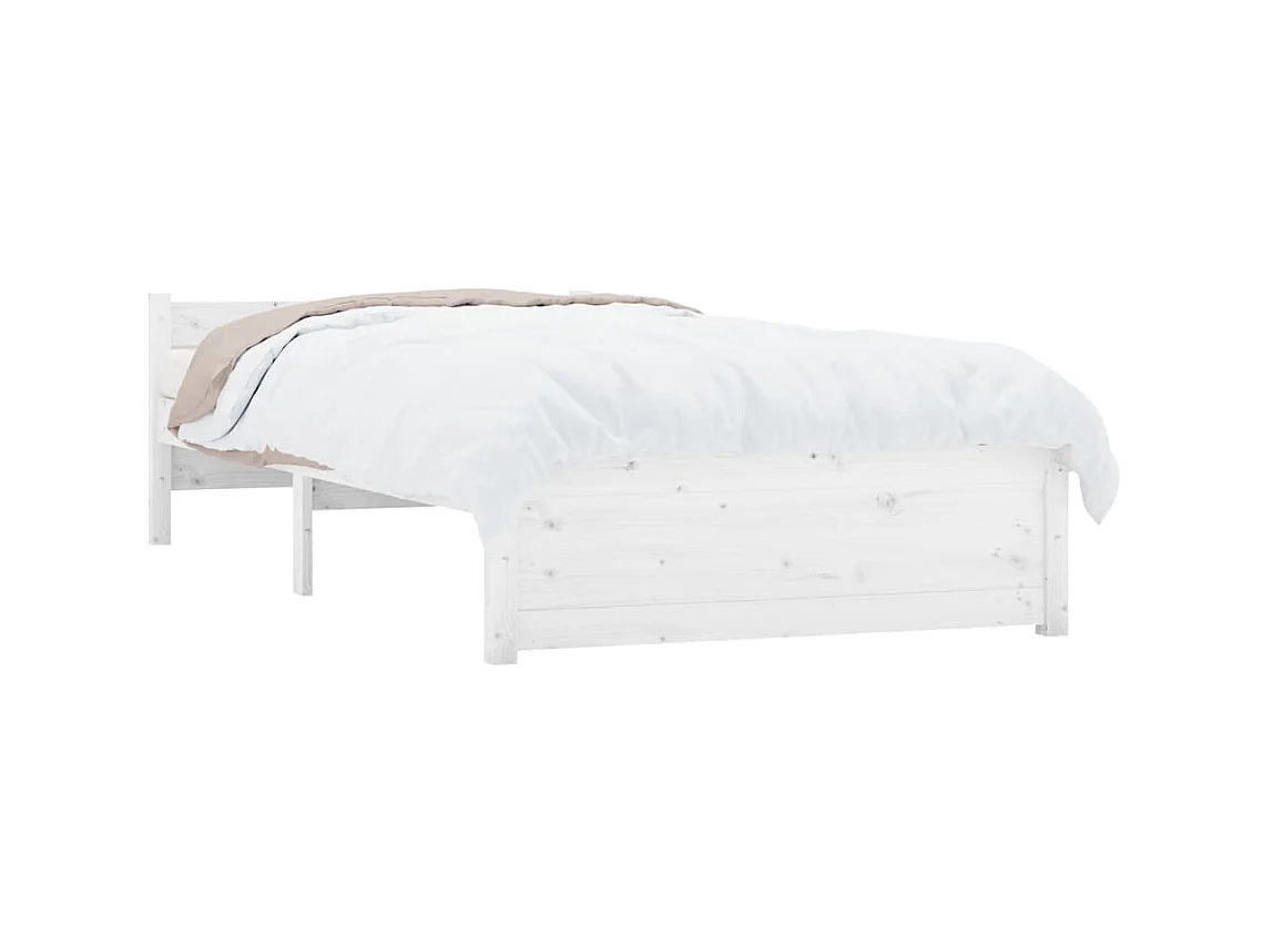 Bedframe massief hout wit 90x190 cm NL45648