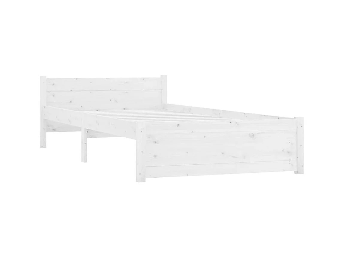 Bedframe massief hout wit 90x190 cm NL45648