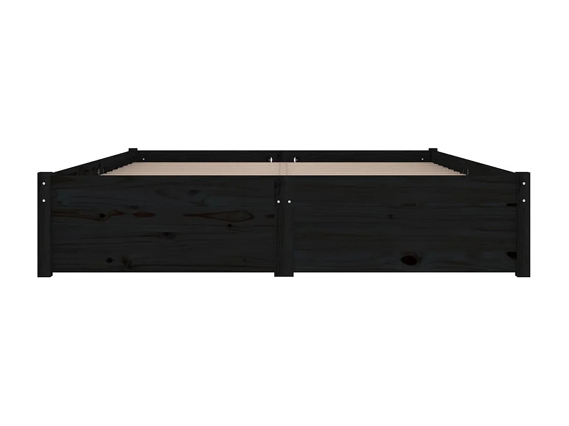 Cama c/ gavetas 120x190 cm 4FT pequena casal preto PT647752