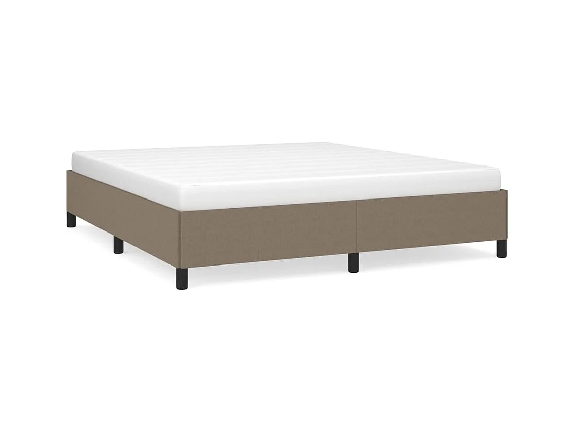 Cama 180x200 cm de tela gris taupe ES18960