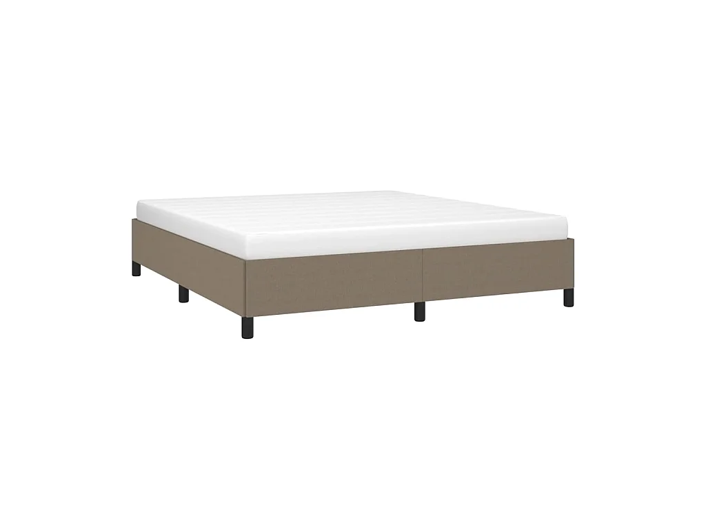 Cama 180x200 cm de tela gris taupe ES18960