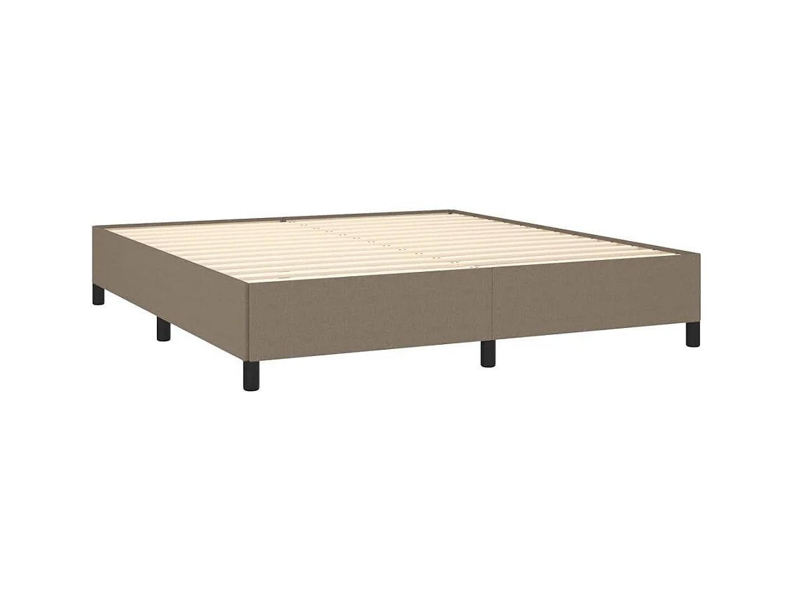 Cama 180x200 cm de tela gris taupe ES18960