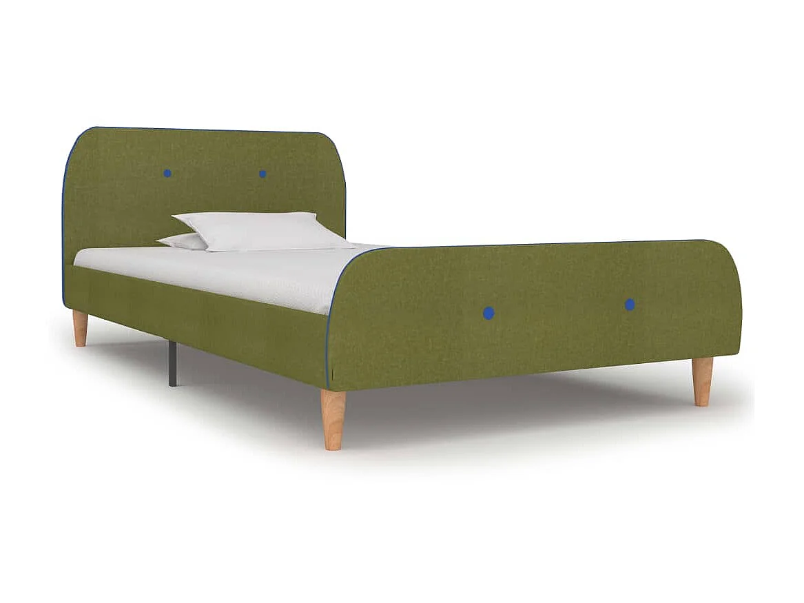 Cama 90x200 cm tecido verde PT749938