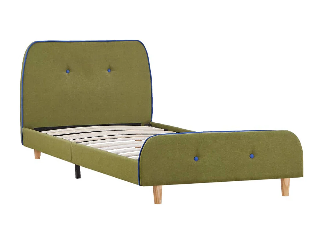 Cama 90x200 cm tecido verde PT749938