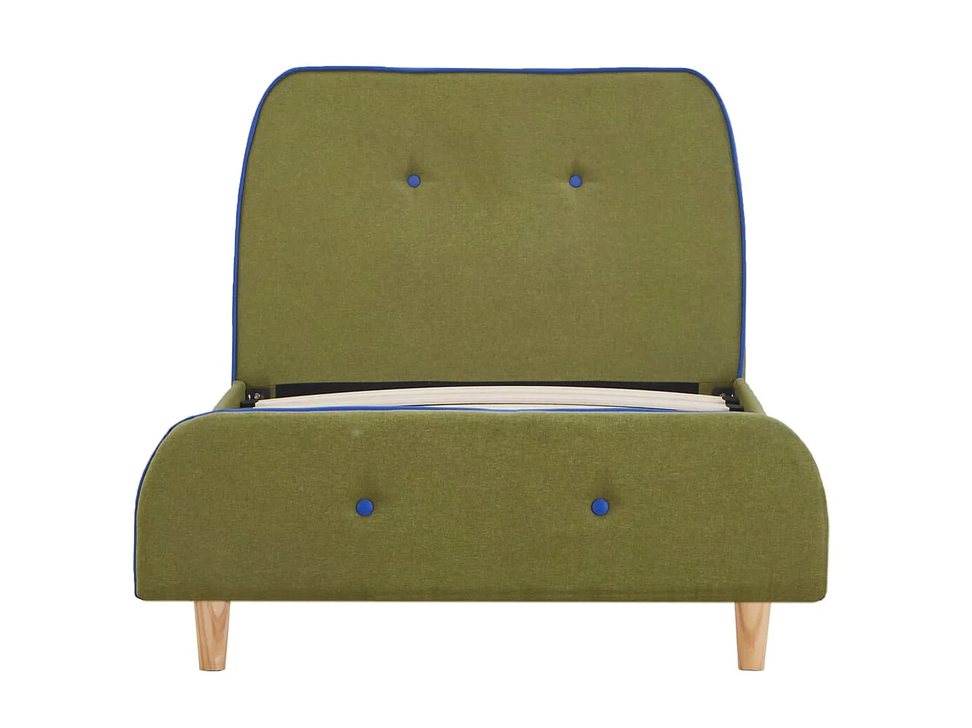 Cama 90x200 cm tecido verde PT749938