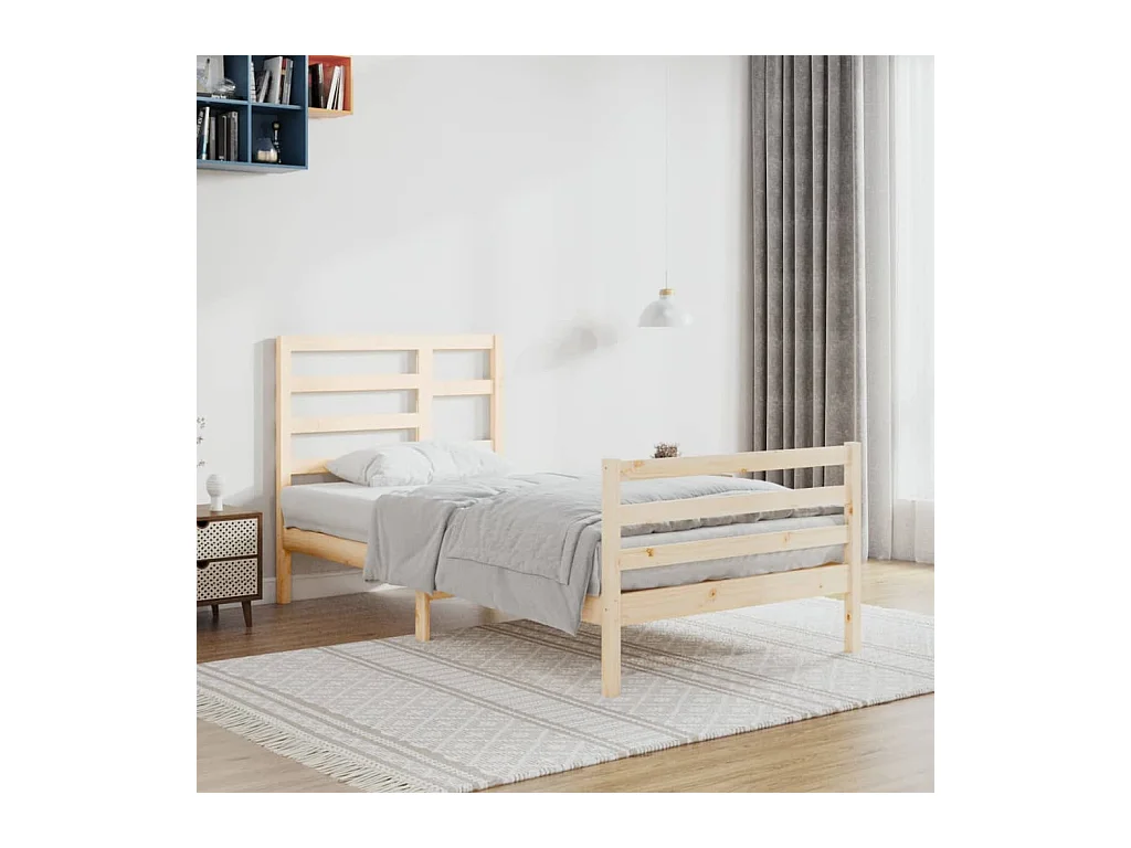 Cama 100x200 cm madera maciza ES19006