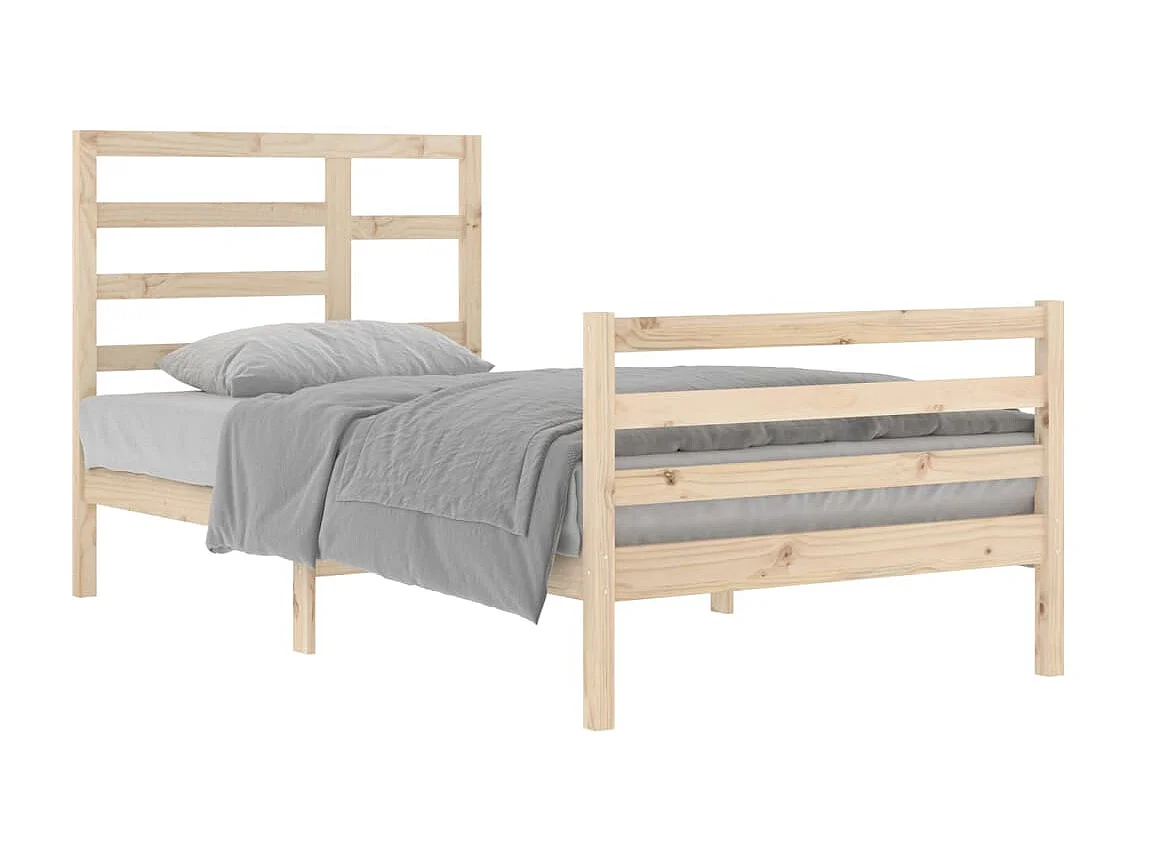 Lit-100x200 cm Bois massif EGGB34696