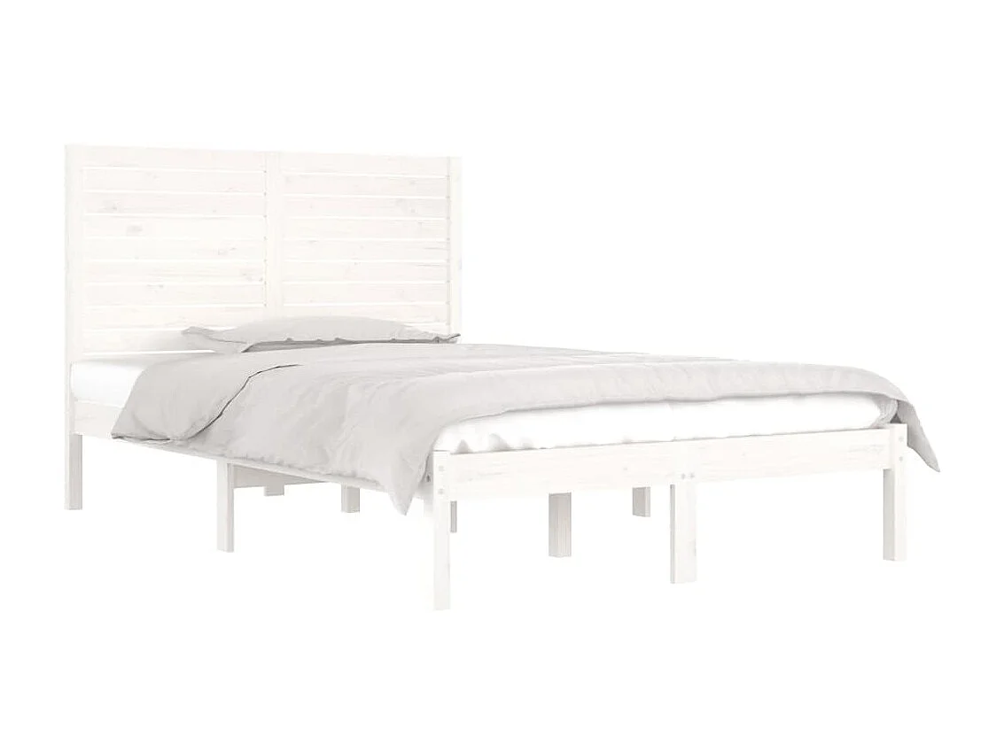 Bedframe massief hout wit 120x190 cm NL76602