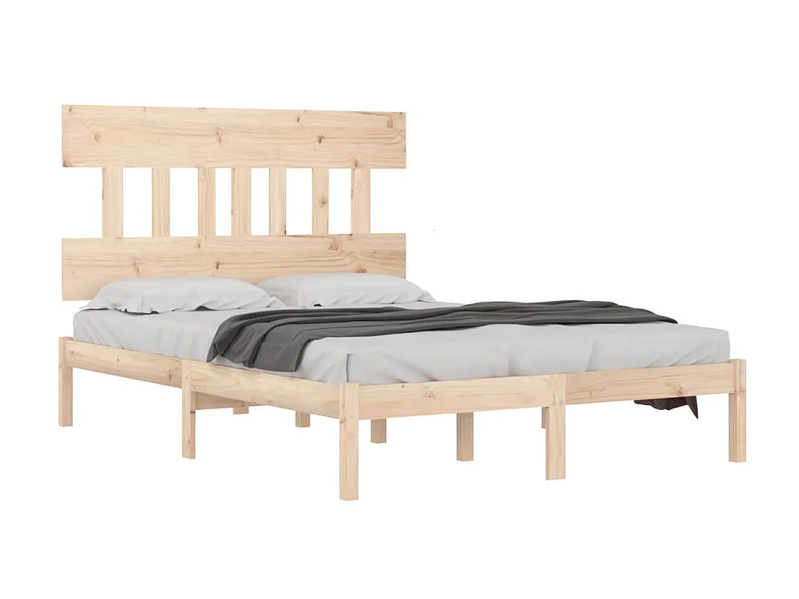 Lit-140x200 cm Bois massif EGGB64741