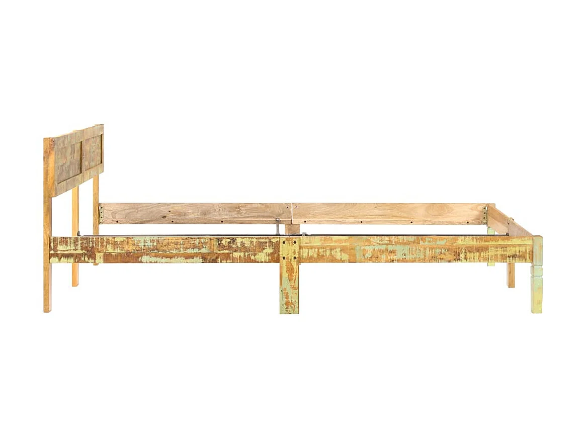 Lit-200x200 cm Bois de récupération massif EGGB71927