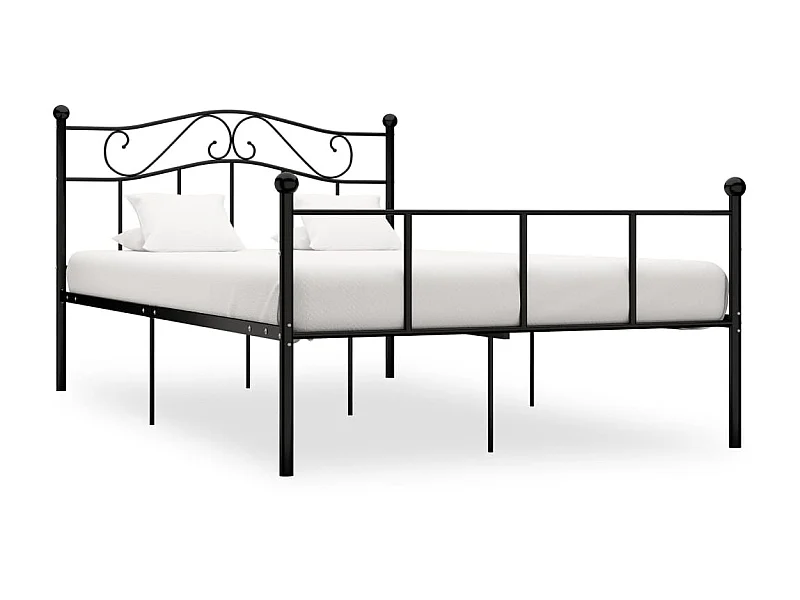 Lit-120x200 cm Noir Métal EGGB80393